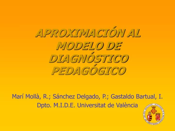 Ppt Aproximaci N Al Modelo De Diagn Stico Pedag Gico Powerpoint