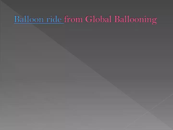 balloon ride from global ballooning