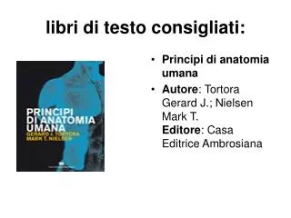 libri di testo consigliati