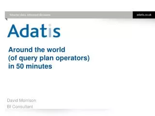 Around the world (of query plan operators) in 50 minutes