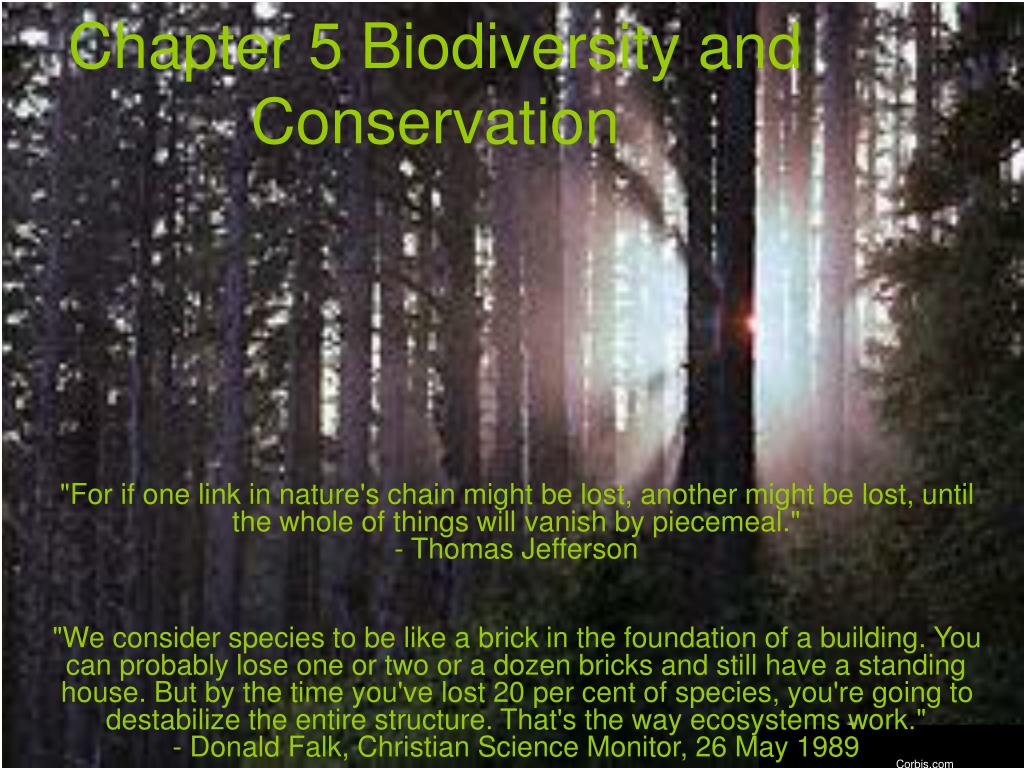 PPT - Chapter 5 Biodiversity and Conservation PowerPoint Presentation ...
