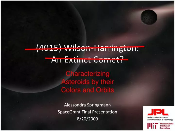 4015 wilson harrington an extinct comet
