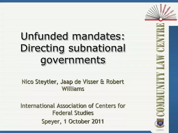 unfunded mandates directing subnational governments