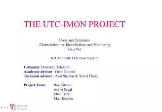 THE UTC-IMON PROJECT