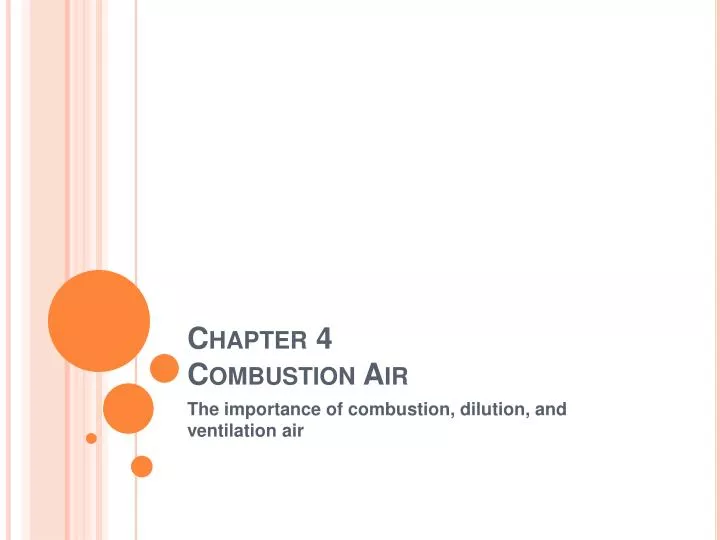 chapter 4 combustion air