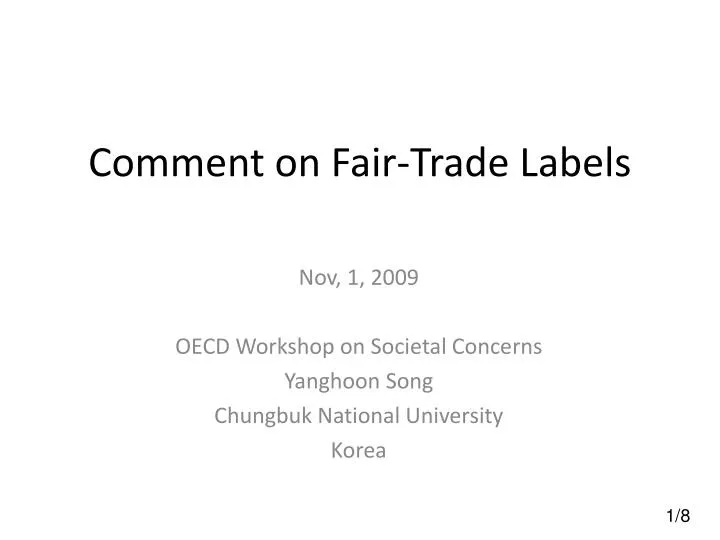 comment on fair trade labels