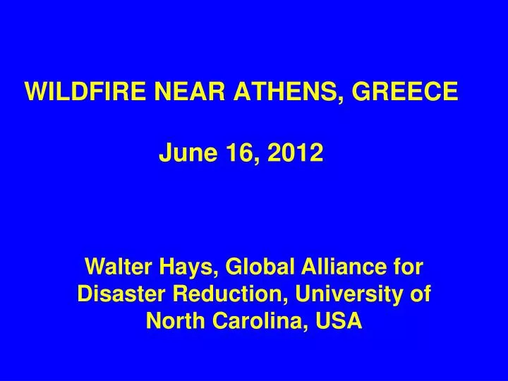 wildfire near athens greece june 16 2012