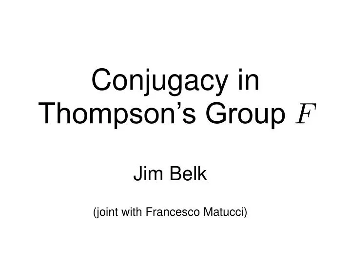 conjugacy in thompson s group