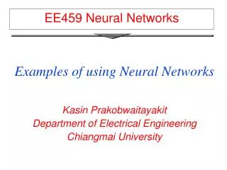 EE459 Neural Networks