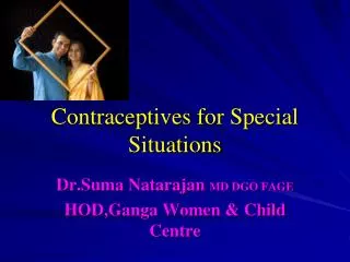 Contraceptives for Special Situations