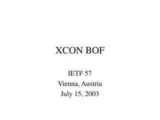 XCON BOF