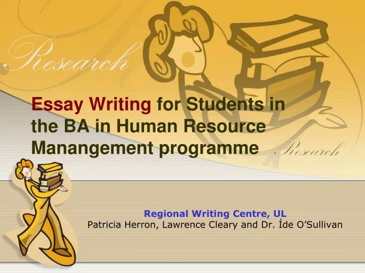 essay writing for students in the ba in human resource manangement programme