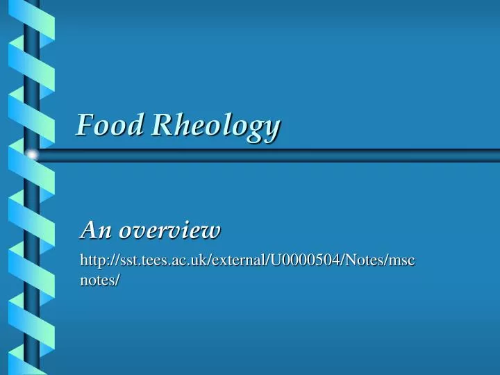 food rheology