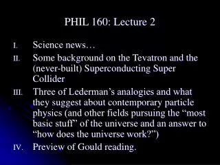 PHIL 160: Lecture 2