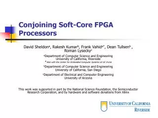 Conjoining Soft-Core FPGA Processors