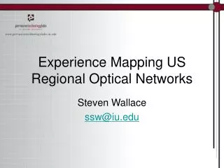 Experience Mapping US Regional Optical Networks