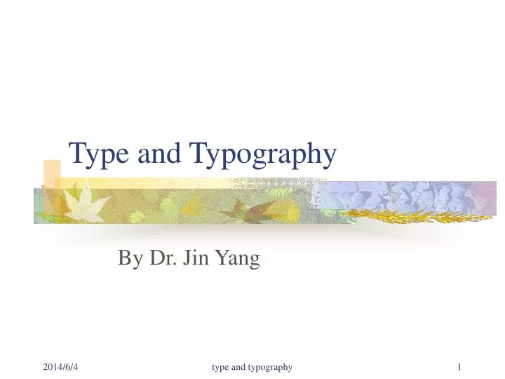 type and typography