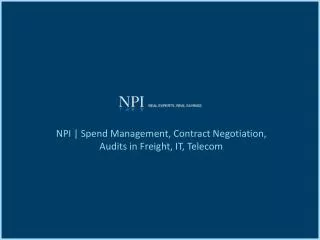 NPI Financial - Supply Chain Management Outsourcing