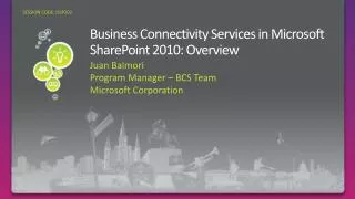 Business Connectivity Services in Microsoft SharePoint 2010: Overview