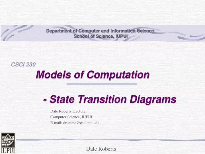 models of computation state transition diagrams