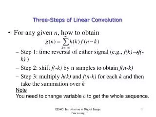 Three-Steps of Linear Convolution