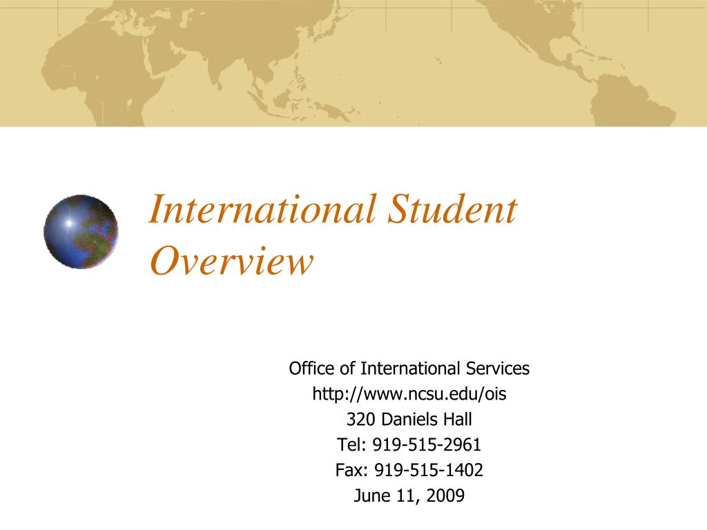 PPT - International Student Overview PowerPoint Presentation, free ...