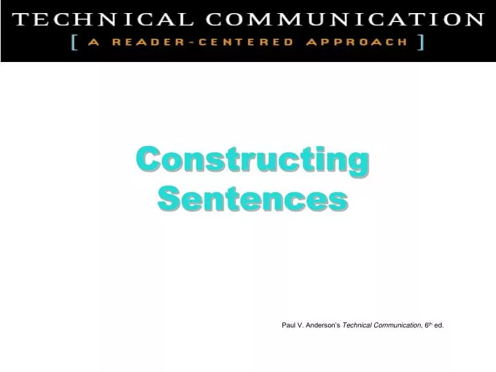 constructing sentences