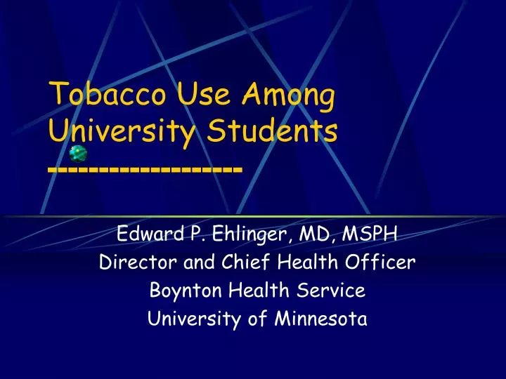tobacco use among university students