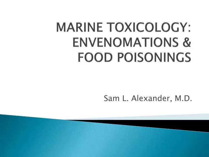 marine toxicology envenomations food poisonings