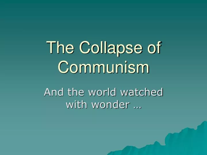 the collapse of communism