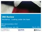 IRB Review - slide 1