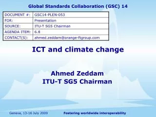 ICT and climate change