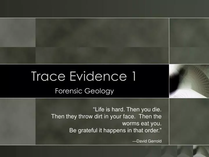 trace evidence 1