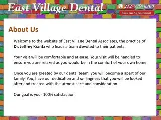 East Village New York NY Dentist Dr. Jeffrey Krantz