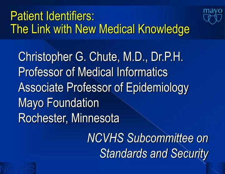 patient identifiers the link with new medical knowledge