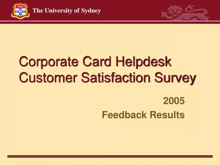 corporate card helpdesk customer satisfaction survey