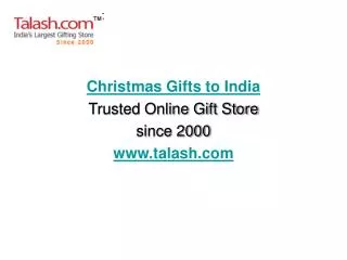 Send Christmas Gifts to India with Talash.com