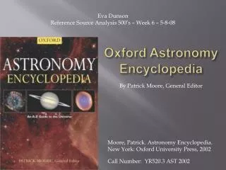 Oxford Astronomy Encyclopedia