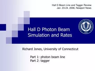 Hall D Photon Beam Simulation and Rates