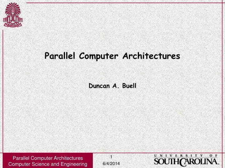 parallel computer architectures duncan a buell