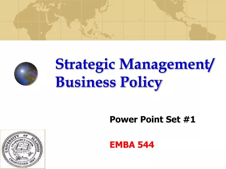 strategic management business policy
