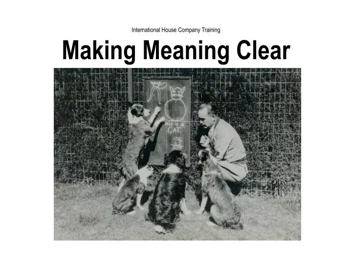 international house company training making meaning clear