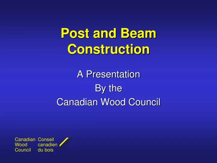 post and beam construction