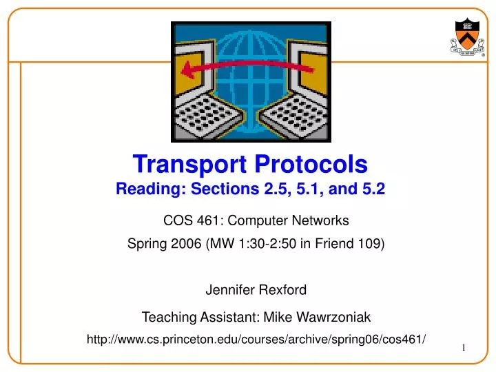 transport protocols reading sections 2 5 5 1 and 5 2