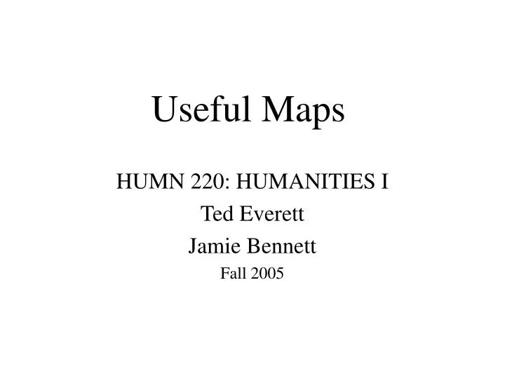 useful maps