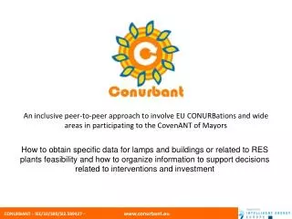 An inclusive peer-to-peer approach to involve EU CONURBations and wide areas in participating to the CovenANT of Mayors