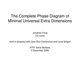 The Complete Phase Diagram of Minimal Universal Extra Dimensions