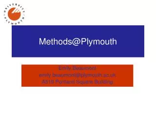 Methods@Plymouth