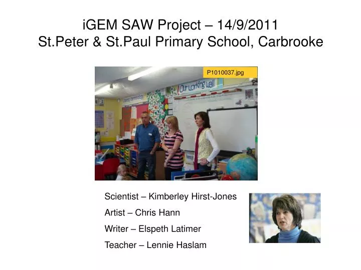 igem saw project 14 9 2011 st peter st paul primary school carbrooke