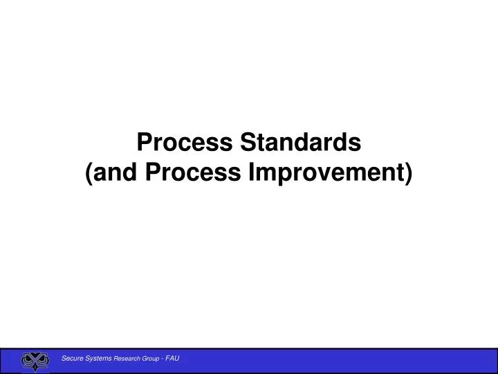 process standards and process improvement